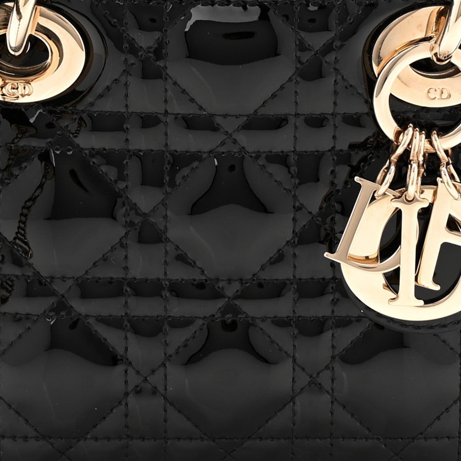 Christian Dior Patent Cannage Mini Lady Dior Black 8 of 11