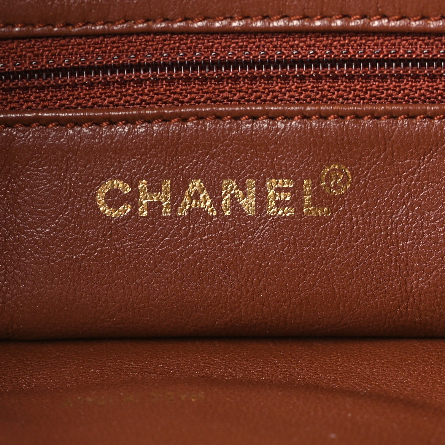 Chanel Suede Stitched Chocolate Bar Drawstring Tote Brown 5 of 8