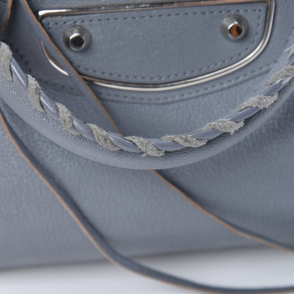 Balenciaga Chevre Silver Metallic Edge Hardware City Bleu Acier 26 of 27