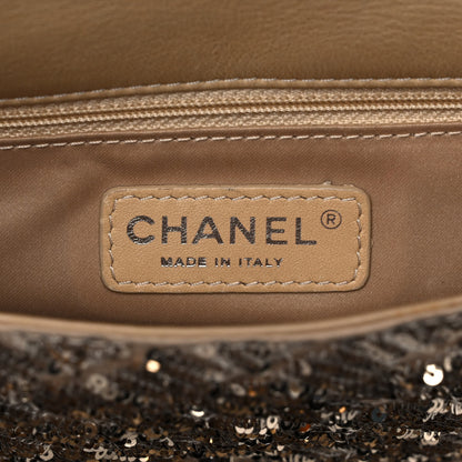 Chanel Sequin Quilted Medium Single Flap Gold 5 of 10