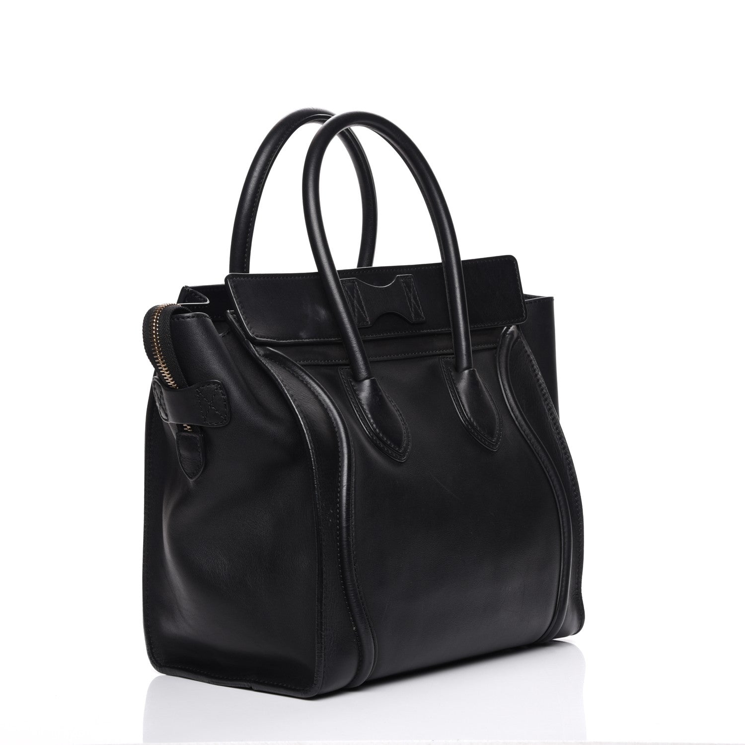 Celine Smooth Calfskin Mini Luggage Black 3 of 7