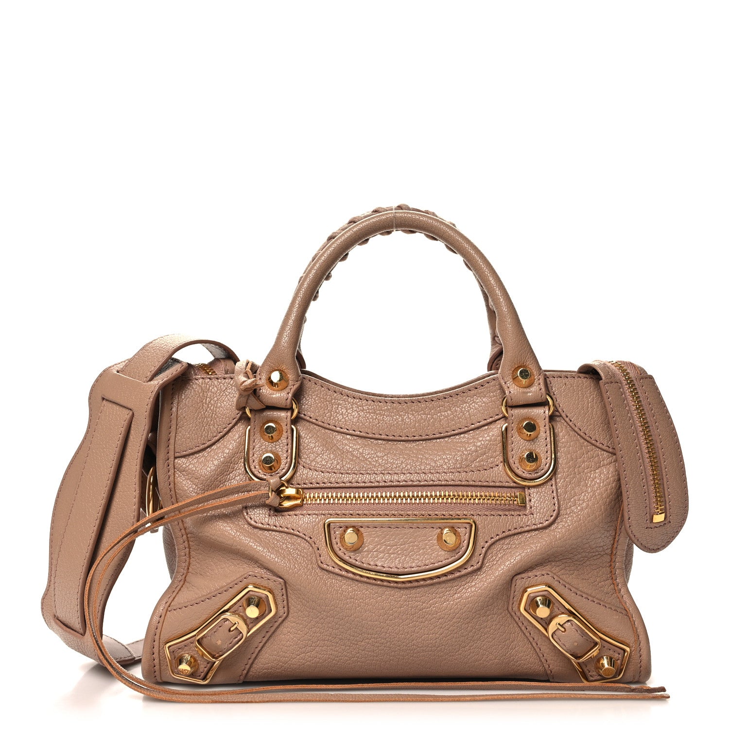 Balenciaga Chevre Gold Metallic Edge Hardware Mini City Rose Des Sables 1 of 13