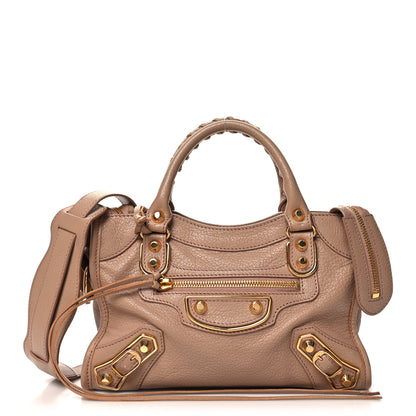 Balenciaga Chevre Gold Metallic Edge Hardware Mini City Rose Des Sables 1 of 13