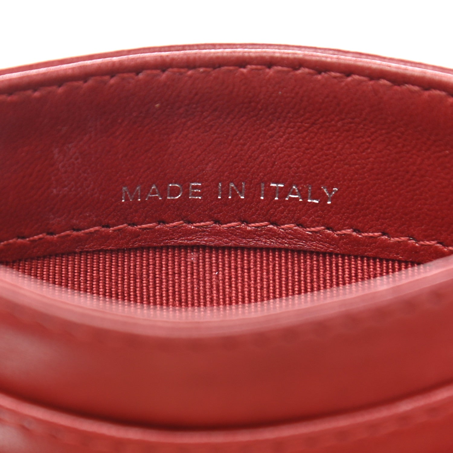 Chanel Lambskin Quilted Card Holder Red 7 of 9