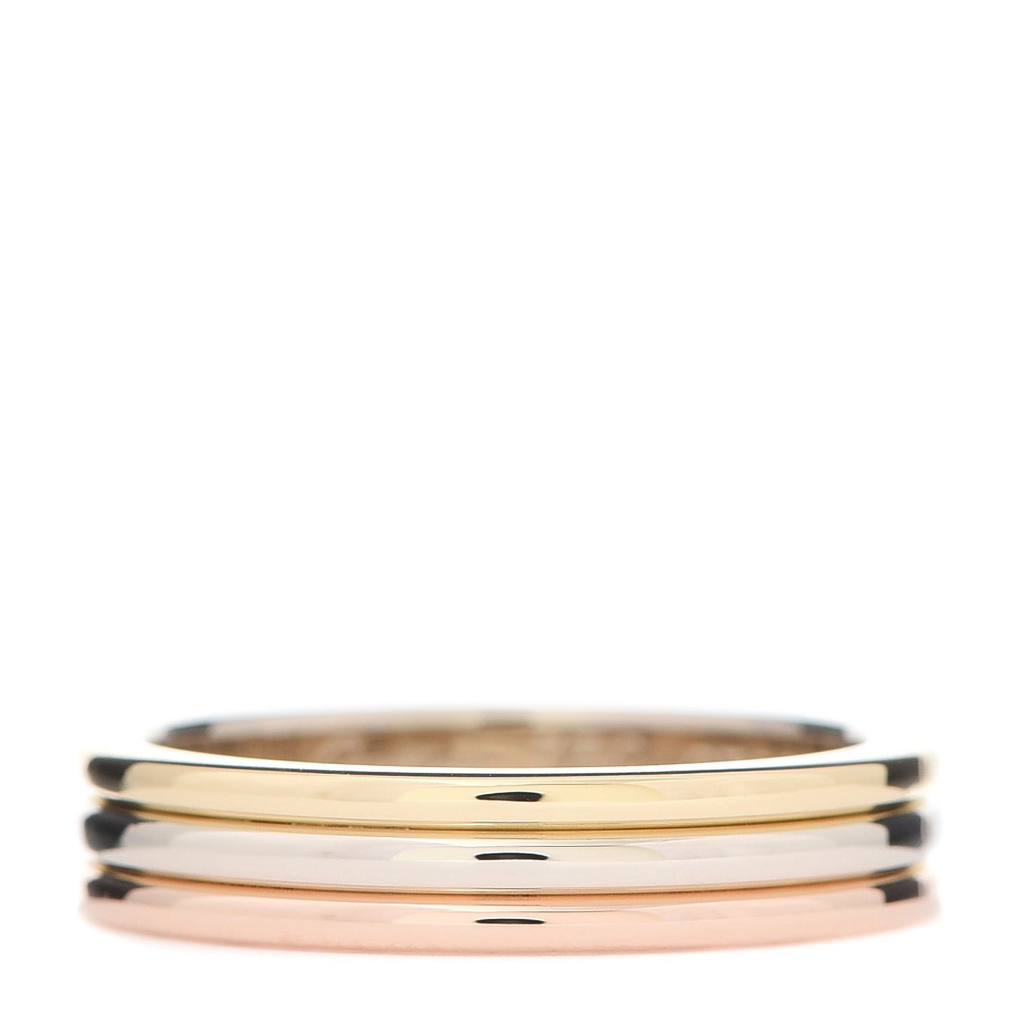 18K Pink White Yellow Gold 3.5mm Vendome Louis Cartier Wedding Band Ring 48 4.5