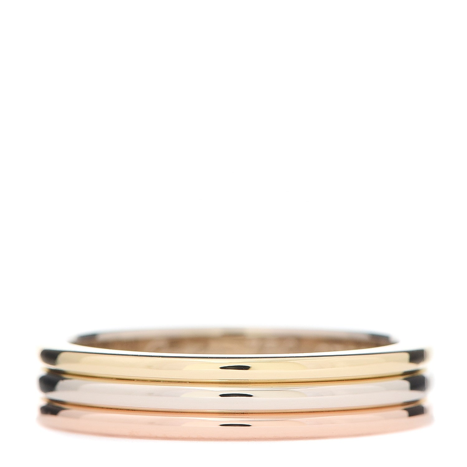 Cartier 18K Pink White Yellow Gold 3.5mm Vendome Louis Cartier Wedding Band Ring 48 4.5 3 of 5