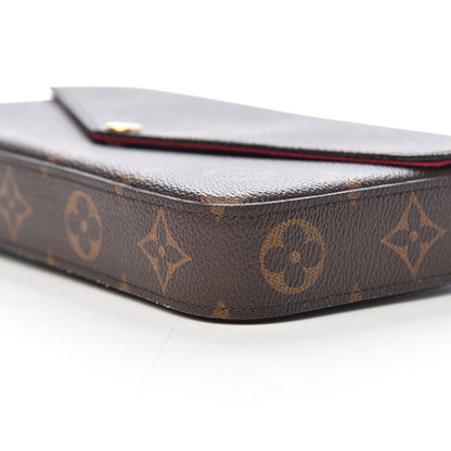 Louis Vuitton Monogram Pochette Felicie Chain Wallet Fuchsia 14 of 18