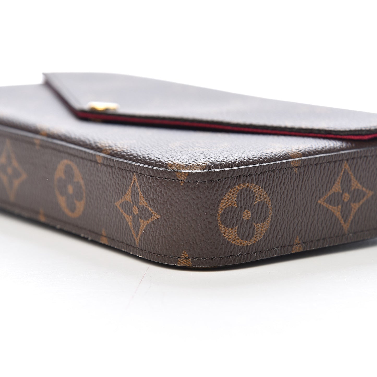 Monogram Pochette Felicie Chain Wallet Fuchsia