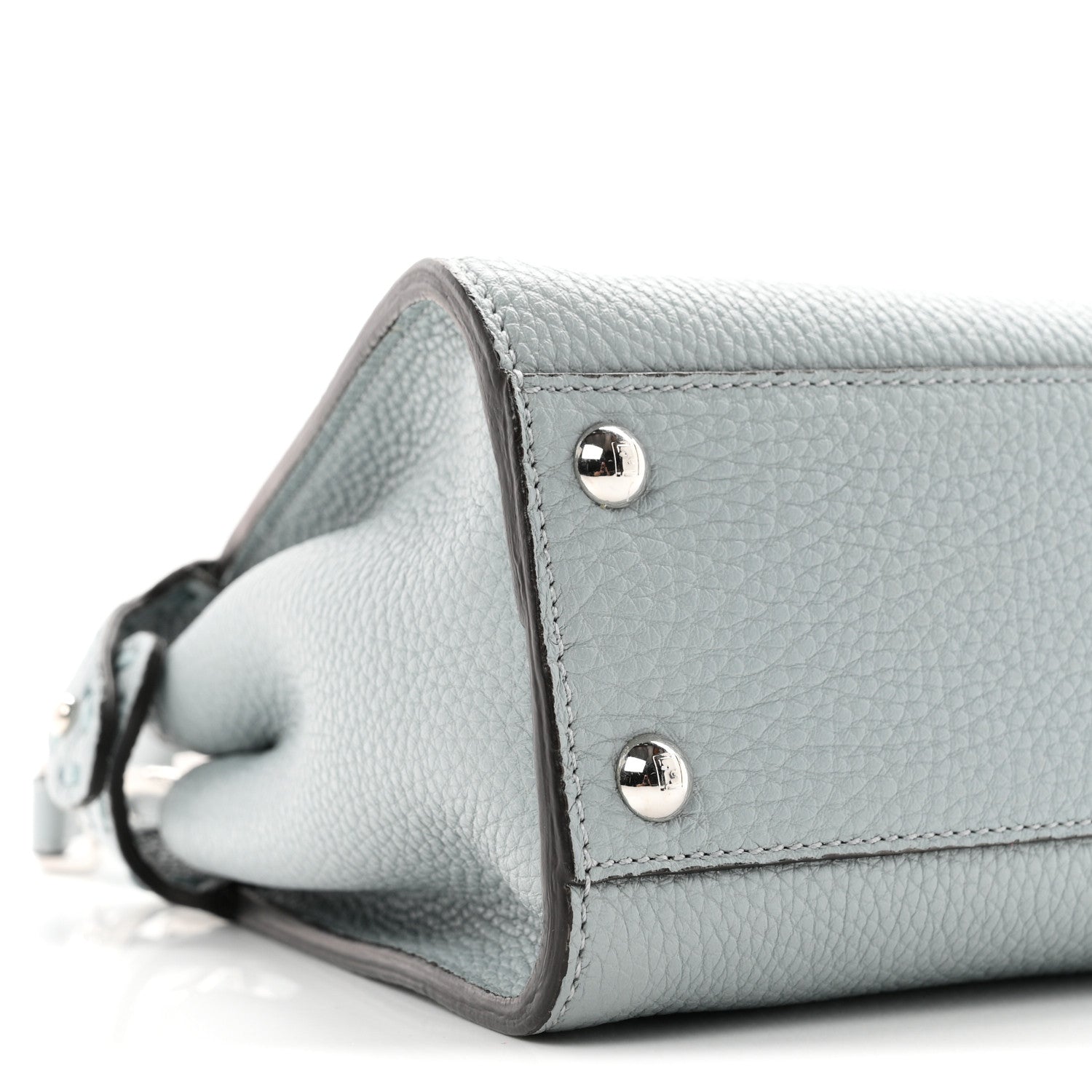 Fendi Cuoio Roma Sellerissima Nappa Sintetica Tape Stitch Mini Peekaboo Iconic Satchel Anice 9 of 10