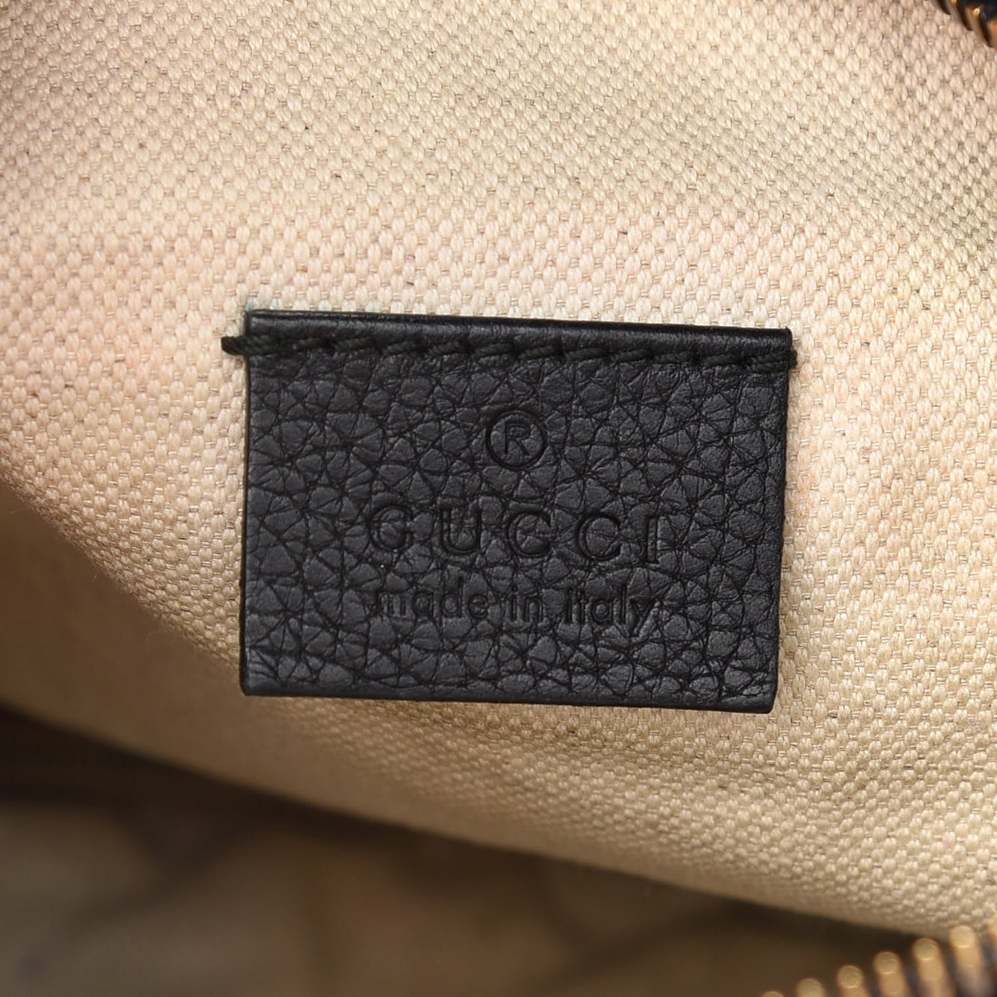 Grained Calfskin Logo Belt Bag Black