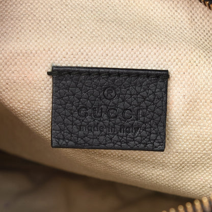 Gucci Grained Calfskin Logo Belt Bag Black 6 of 9