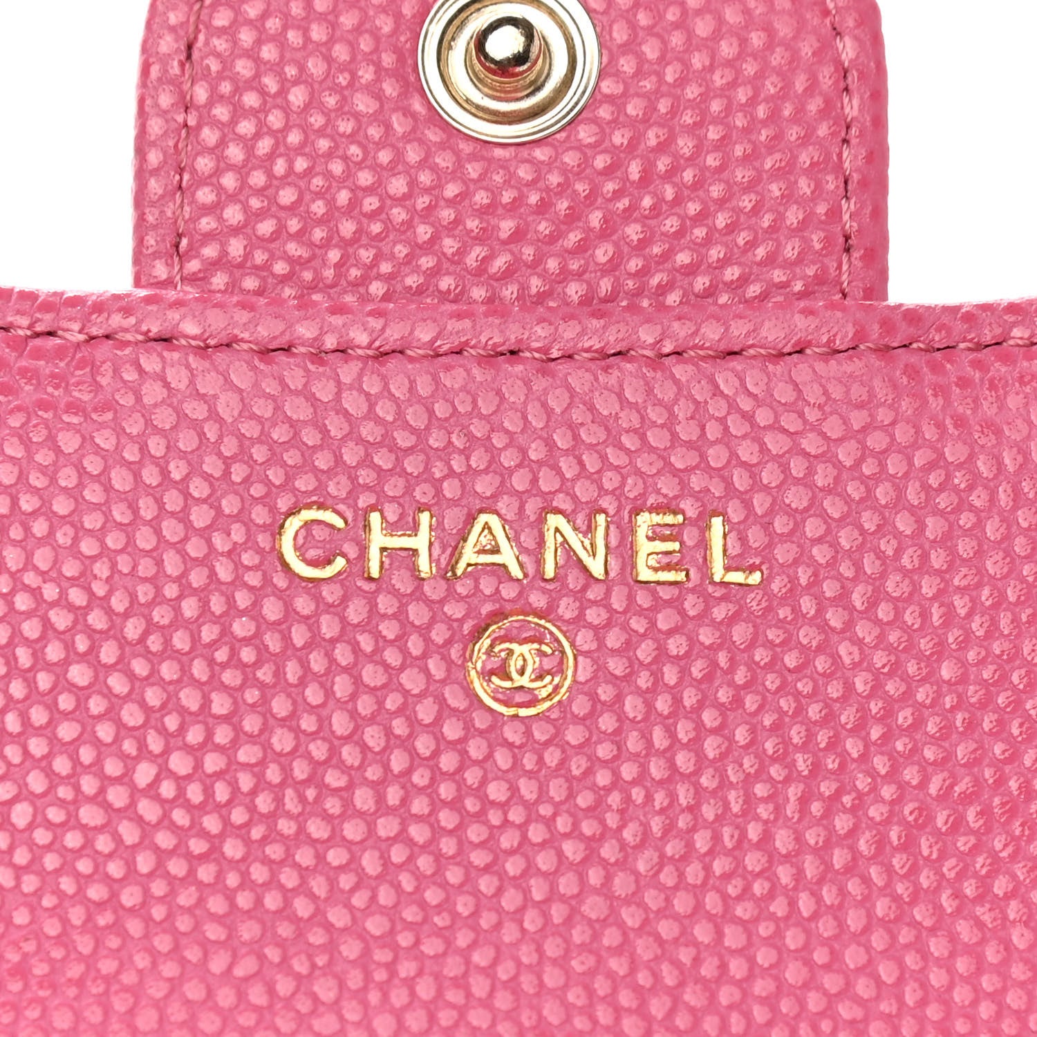 Chanel Caviar Quilted Compact Flap Wallet Pink 6 of 8