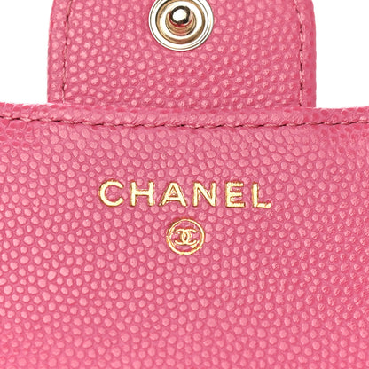 Chanel Caviar Quilted Compact Flap Wallet Pink 6 of 8