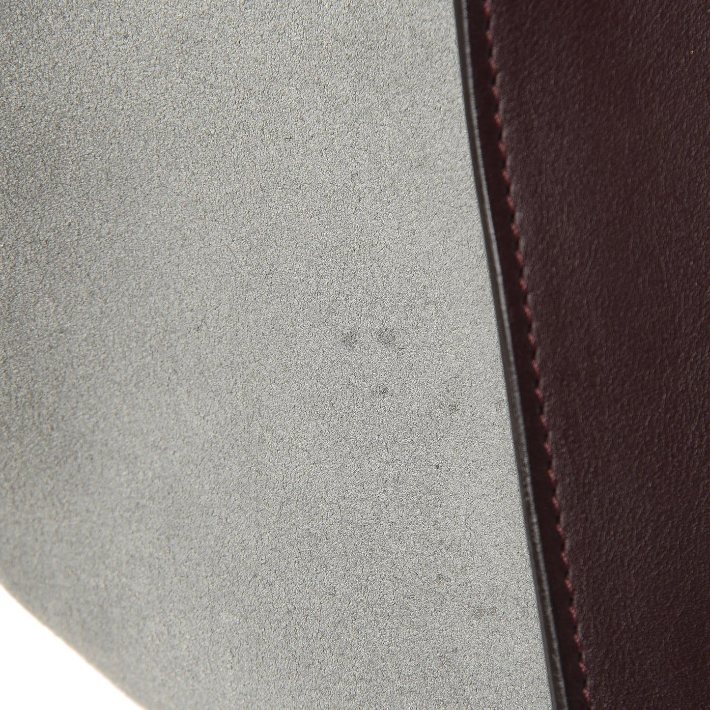 Smooth Calfskin Suede Medium Tri-Color Trapeze Dark Grey