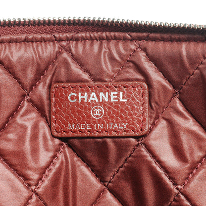 Chanel Caviar Large Cosmetic Case Rouge 6 of 9