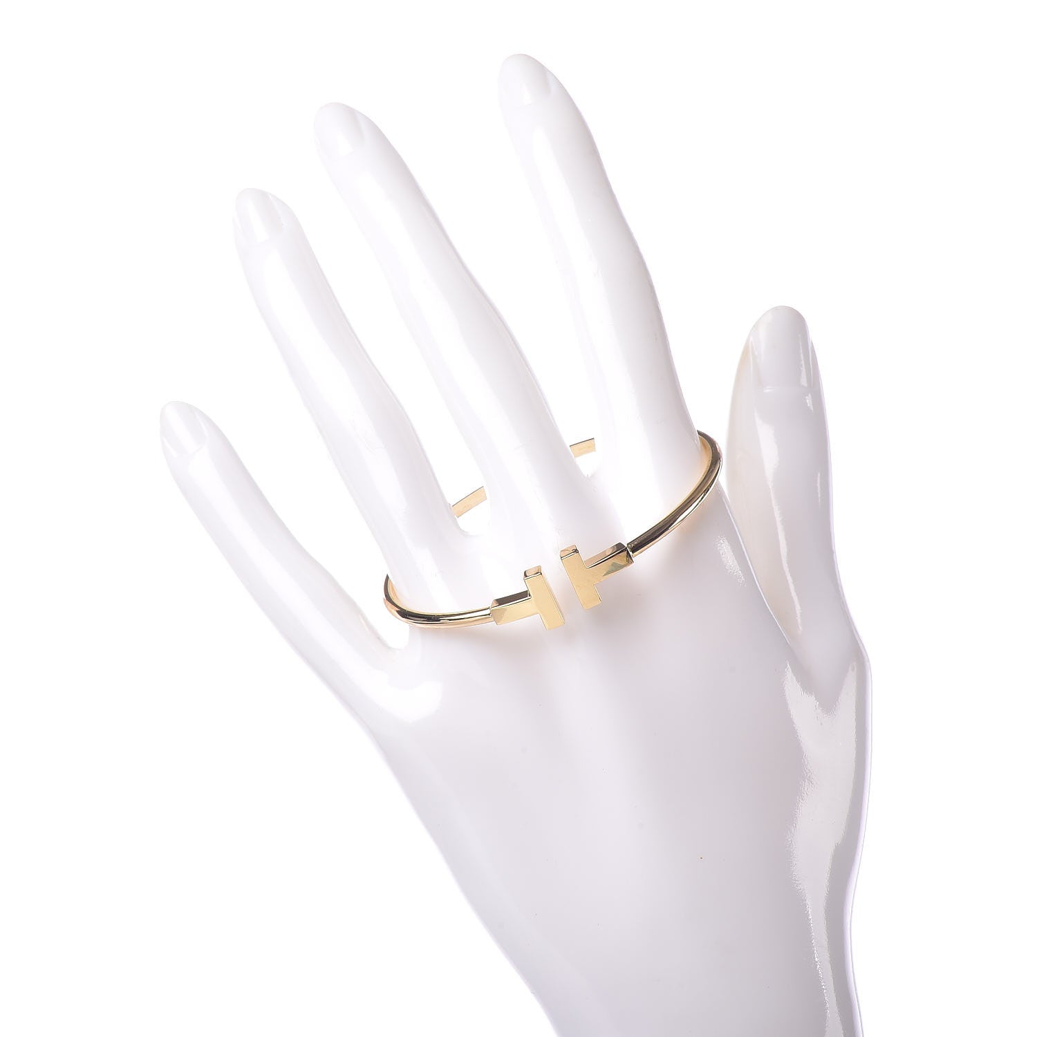 Tiffany 18K Yellow Gold T Wire Bracelet 2 of 4
