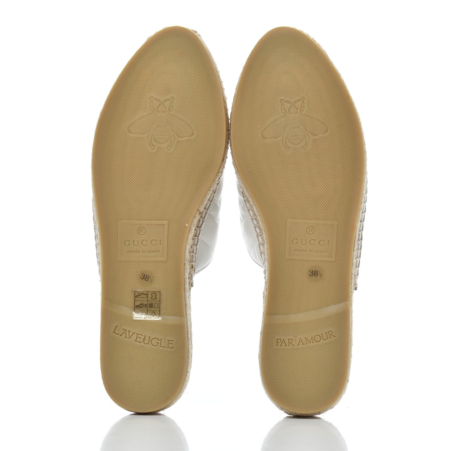 Gucci Nappa Matelasse GG Marmont Espadrille Slippers 38.5 Great White 5 of 9