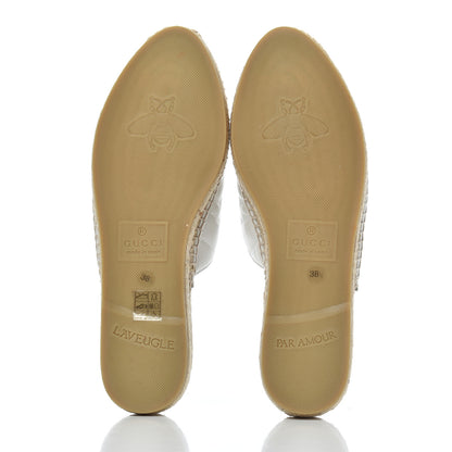 Gucci Nappa Matelasse GG Marmont Espadrille Slippers 38.5 Great White 5 of 9