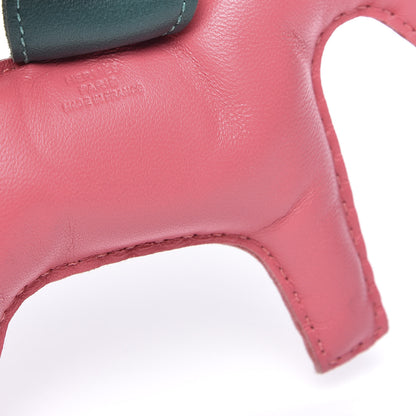 Hermes Milo Lambskin Grigri Rodeo Horse Bag Charm MM Rose Azalee Malachite Lime Celeste 4 of 4
