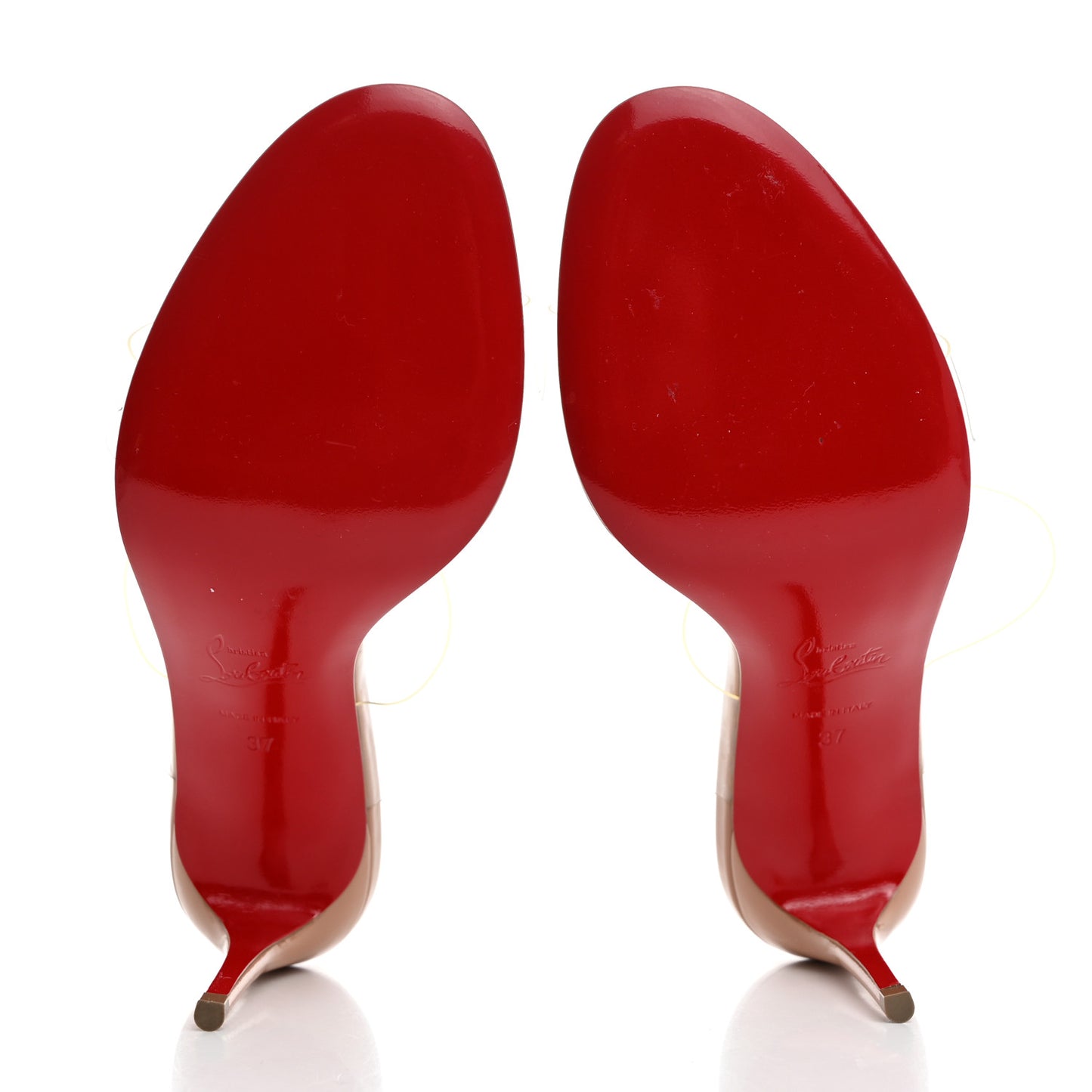 Patent PVC Just Nothing 85 Slide Sandals 37 Nude