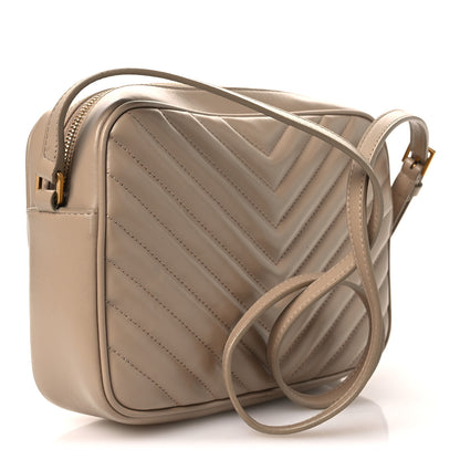 Saint Laurent Calfskin Matelasse Monogram Lou Camera Bag Dark Latte 3 of 12