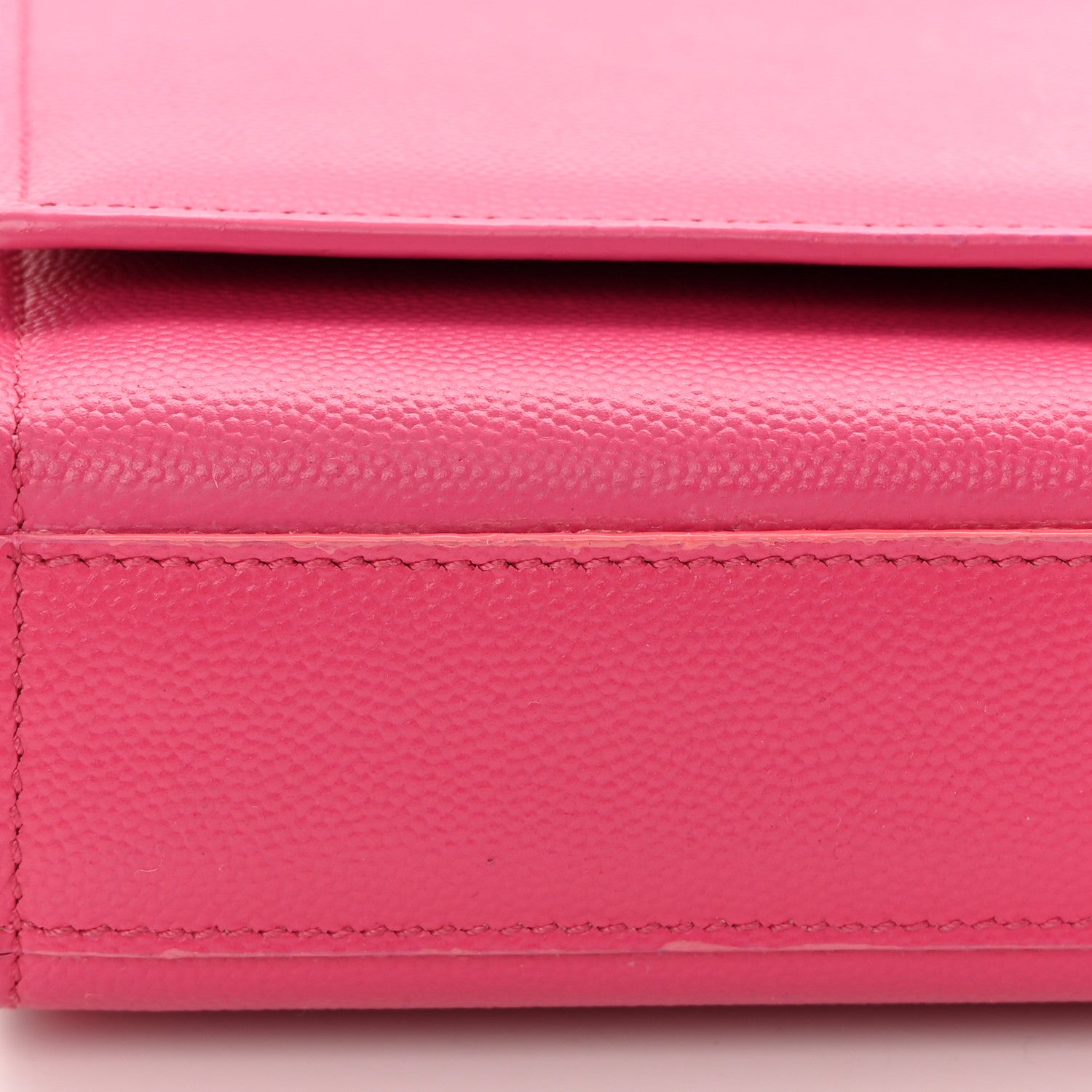 Saint Laurent Grain De Poudre Medium Monogram Kate Satchel Lipstick Fuchsia 6 of 13