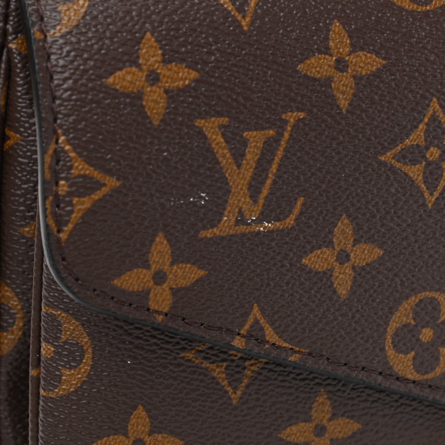 Monogram Braided Pochette Metis Creme Beige