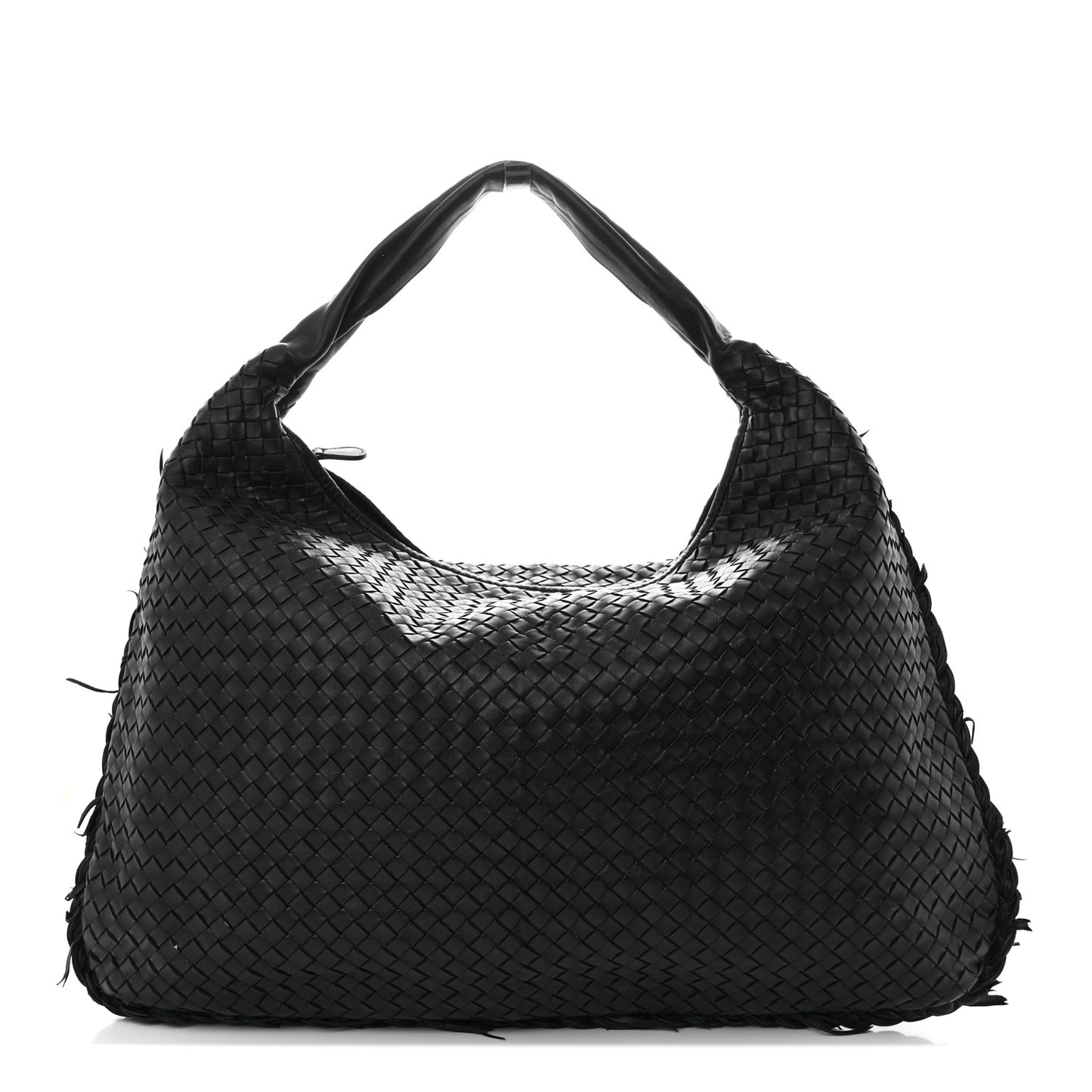 Nappa Intrecciato Fuzzy Maxi Veneta Hobo Black