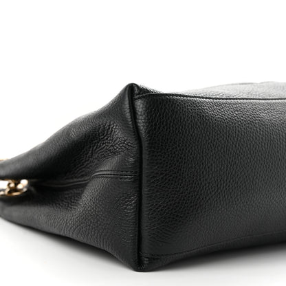 Gucci Pebbled Calfskin Medium Soho Chain Shoulder Bag Black 9 of 10