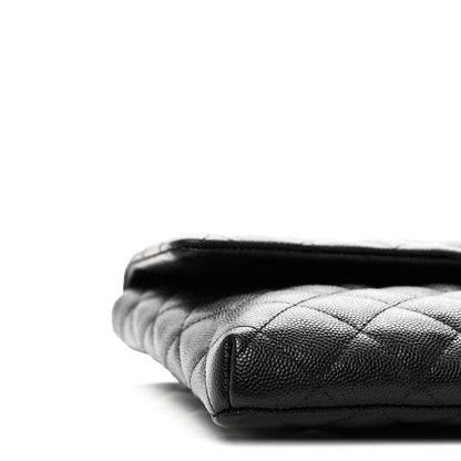 Chanel Caviar Quilted Flap Clutch Black 10 of 10