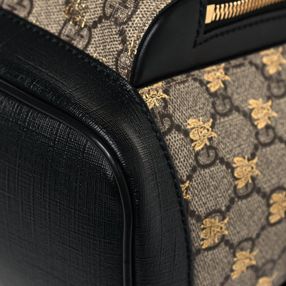 Gucci GG Supreme Monogram Bees Print Small Day Backpack Beige Oro Black 10 of 12