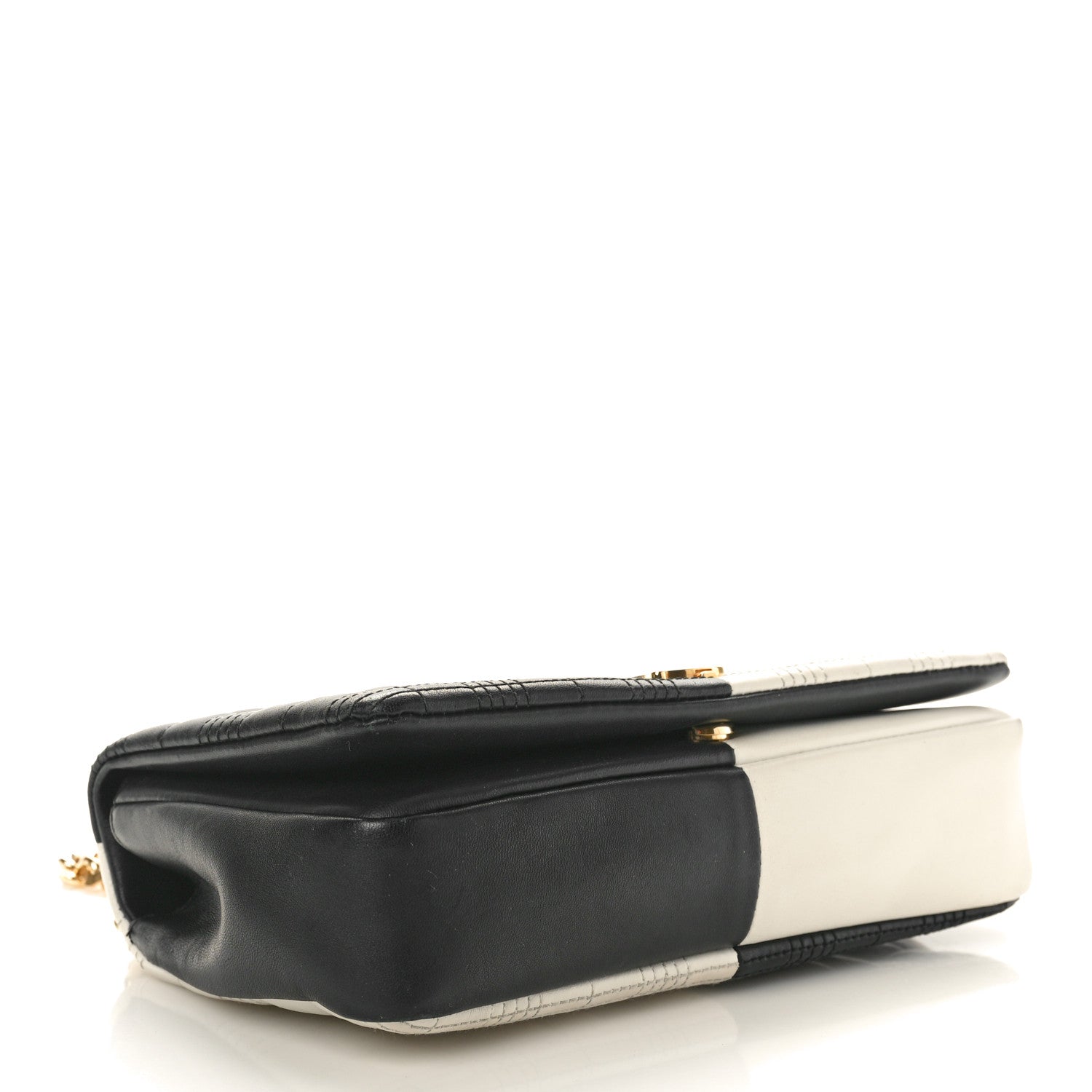 Burberry Lambskin Quilted Small Lola Bag White Black 4 of 11