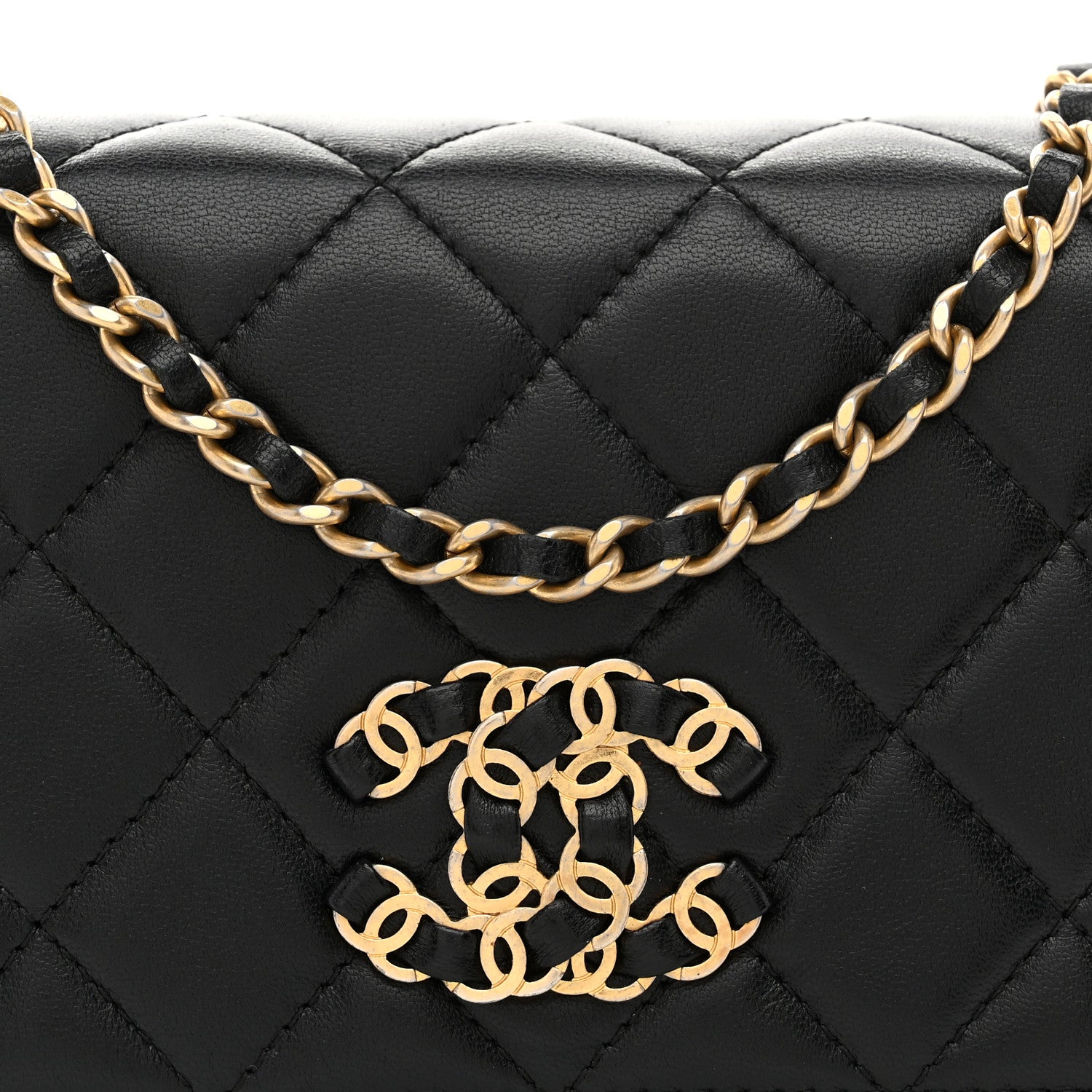 Chanel Lambskin Quilted Infinity Wallet On Chain WOC Black 9 of 11