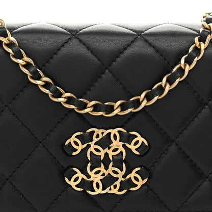 Chanel Lambskin Quilted Infinity Wallet On Chain WOC Black 9 of 11