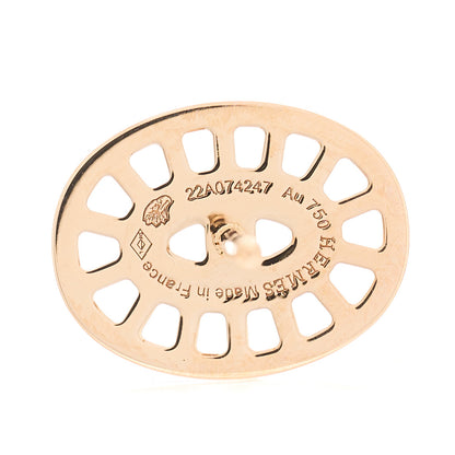 Hermes 18K Rose Gold Diamond Chaine d'Ancre Divine Stud Earrings 4 of 4