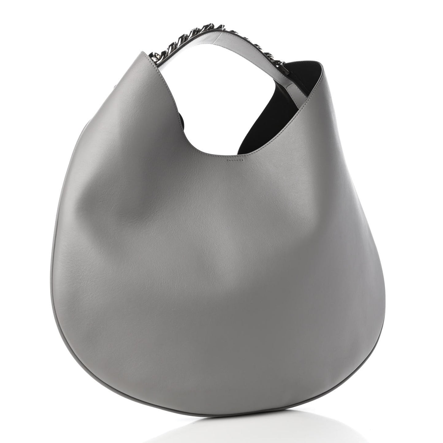 Calfskin Medium Infinity Hobo Bag Pearl Grey