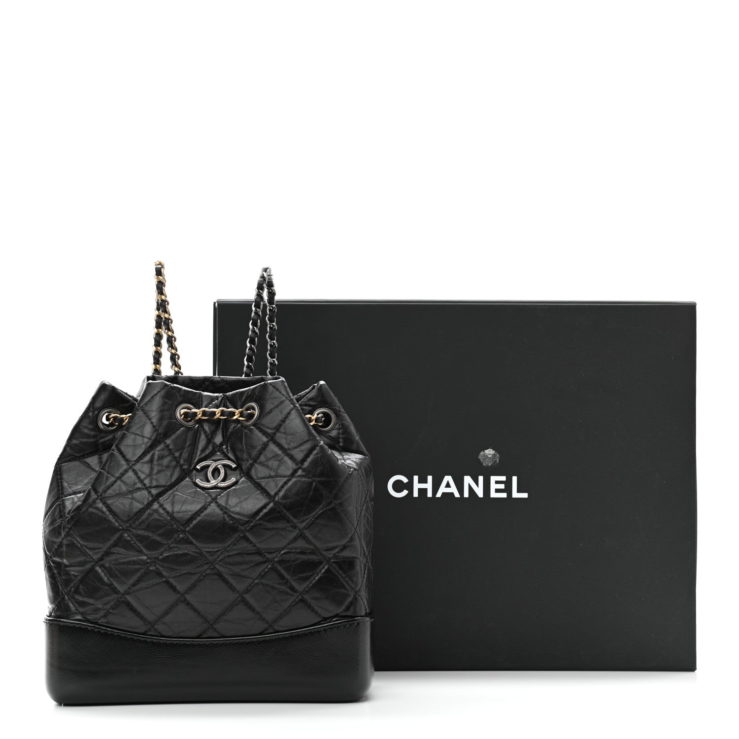 Chanel Aged Calfskin Quilted Small Gabrielle Backpack Black 11 of 11