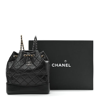Chanel Aged Calfskin Quilted Small Gabrielle Backpack Black 11 of 11