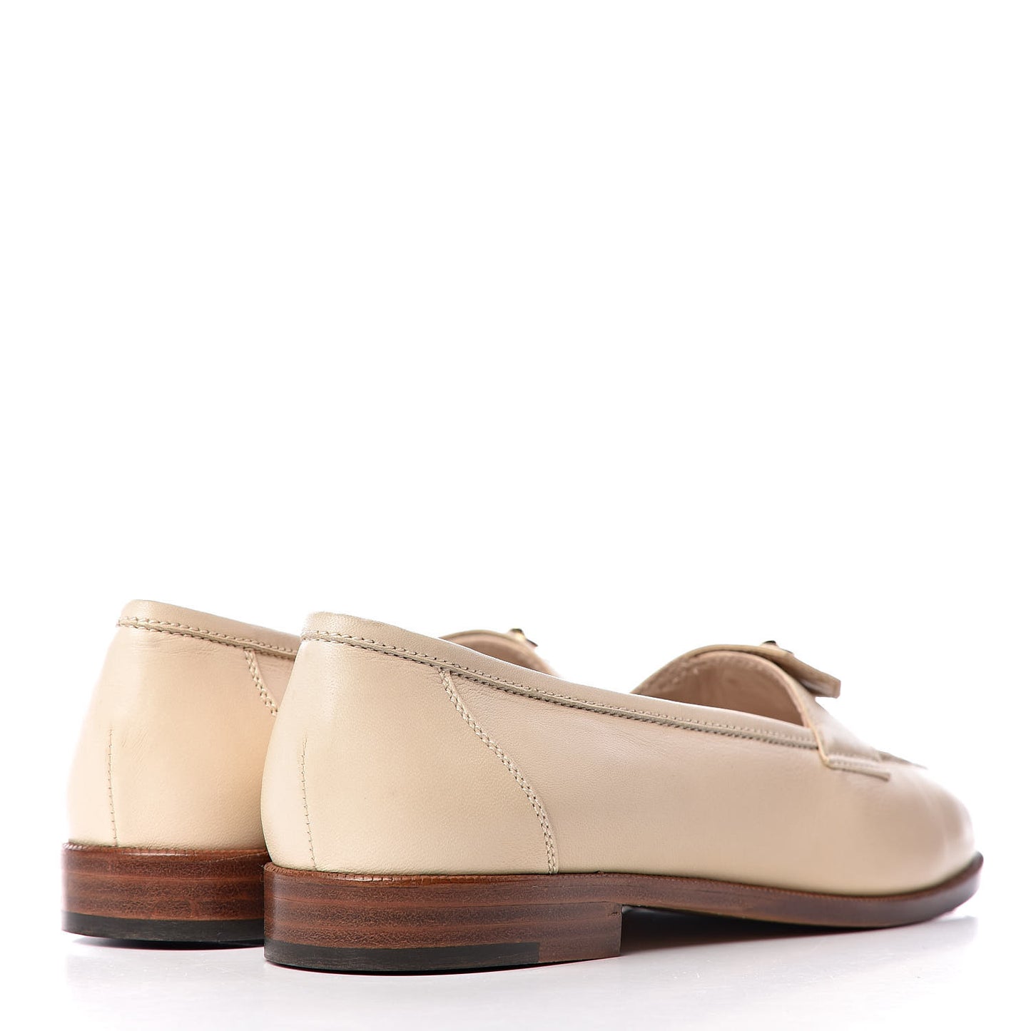 Lambskin CC Turnlock Loafers 37.5 Biege