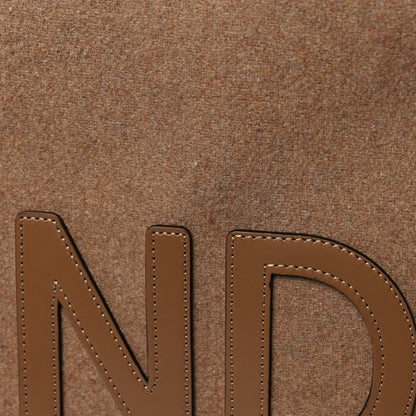 Fendi Flannel Vitello King Wool Plexiglass FF Logo Embroidered Medium Fendi Sunshine Shopper Tote Brown 10 of 12
