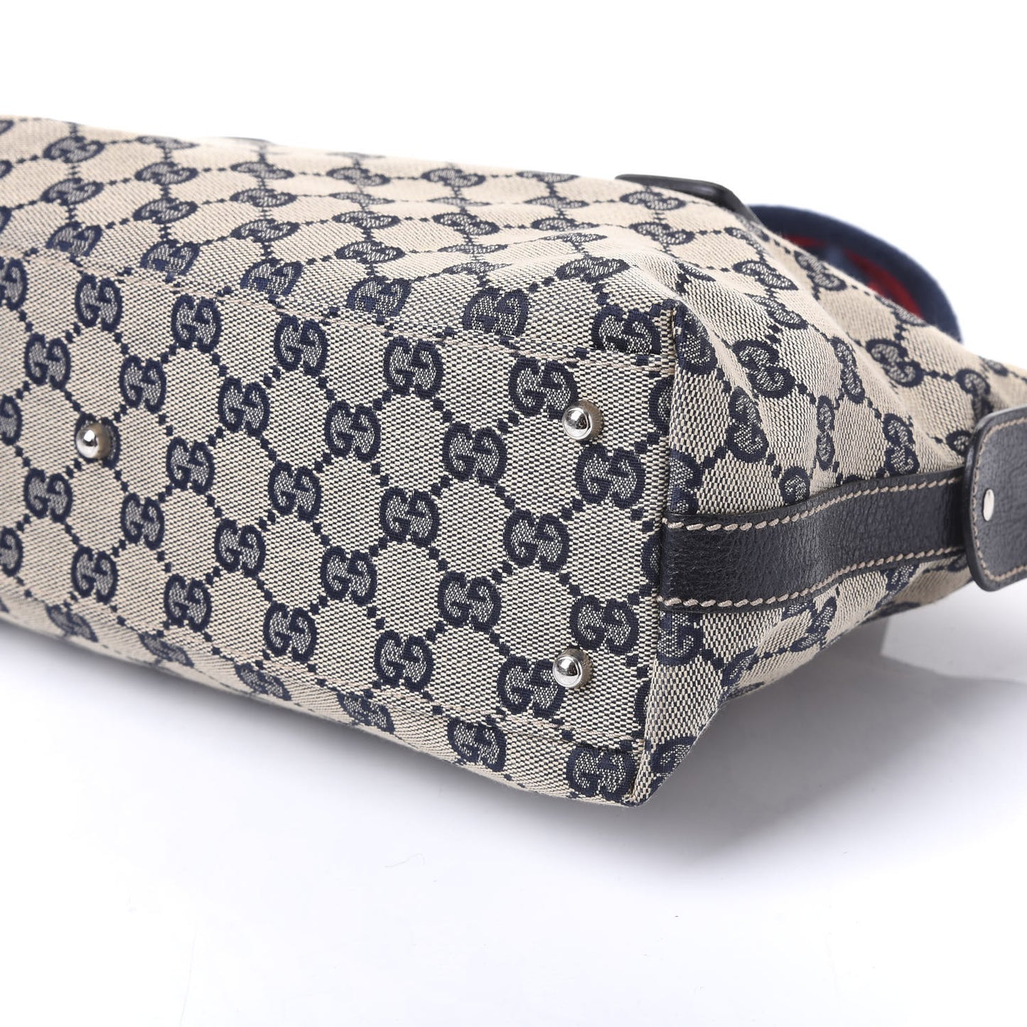 GG Monogram Web Pop Tote Navy