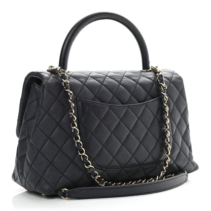 Chanel Caviar Quilted Small Coco Handle Flap Navy 3 of 11
