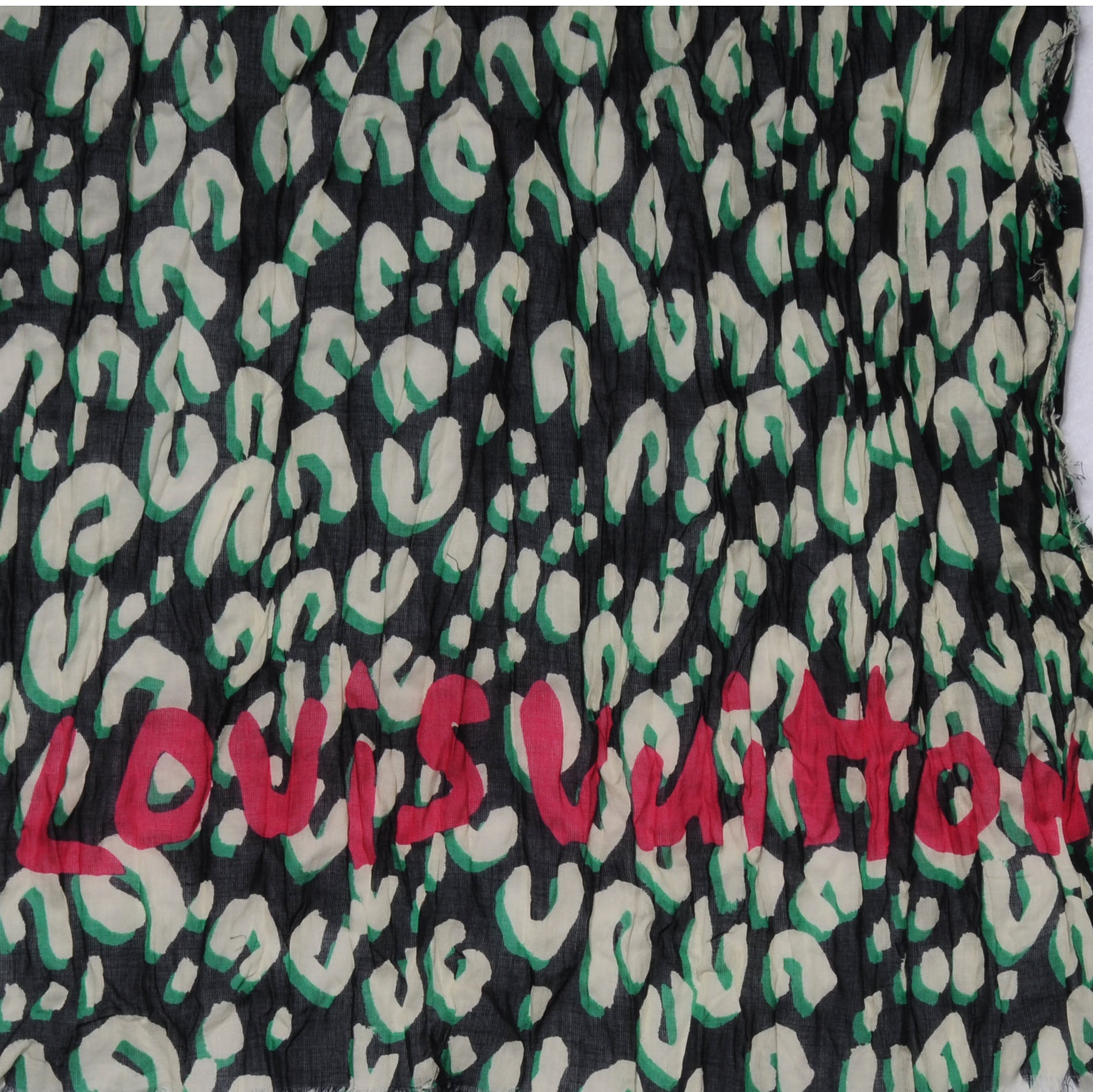 Louis Vuitton Cotton Leopard Pareo Scarf Blue Infini 5 of 7