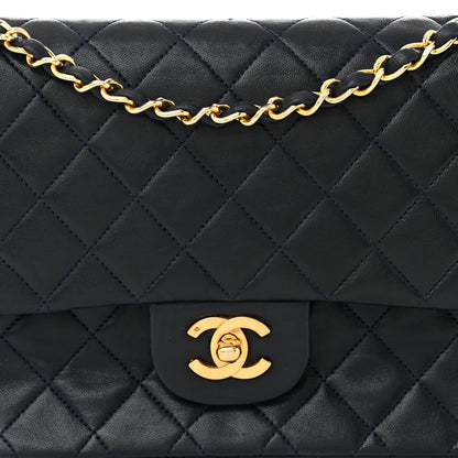Chanel Lambskin Quilted Medium Double Flap Navy 7 of 11