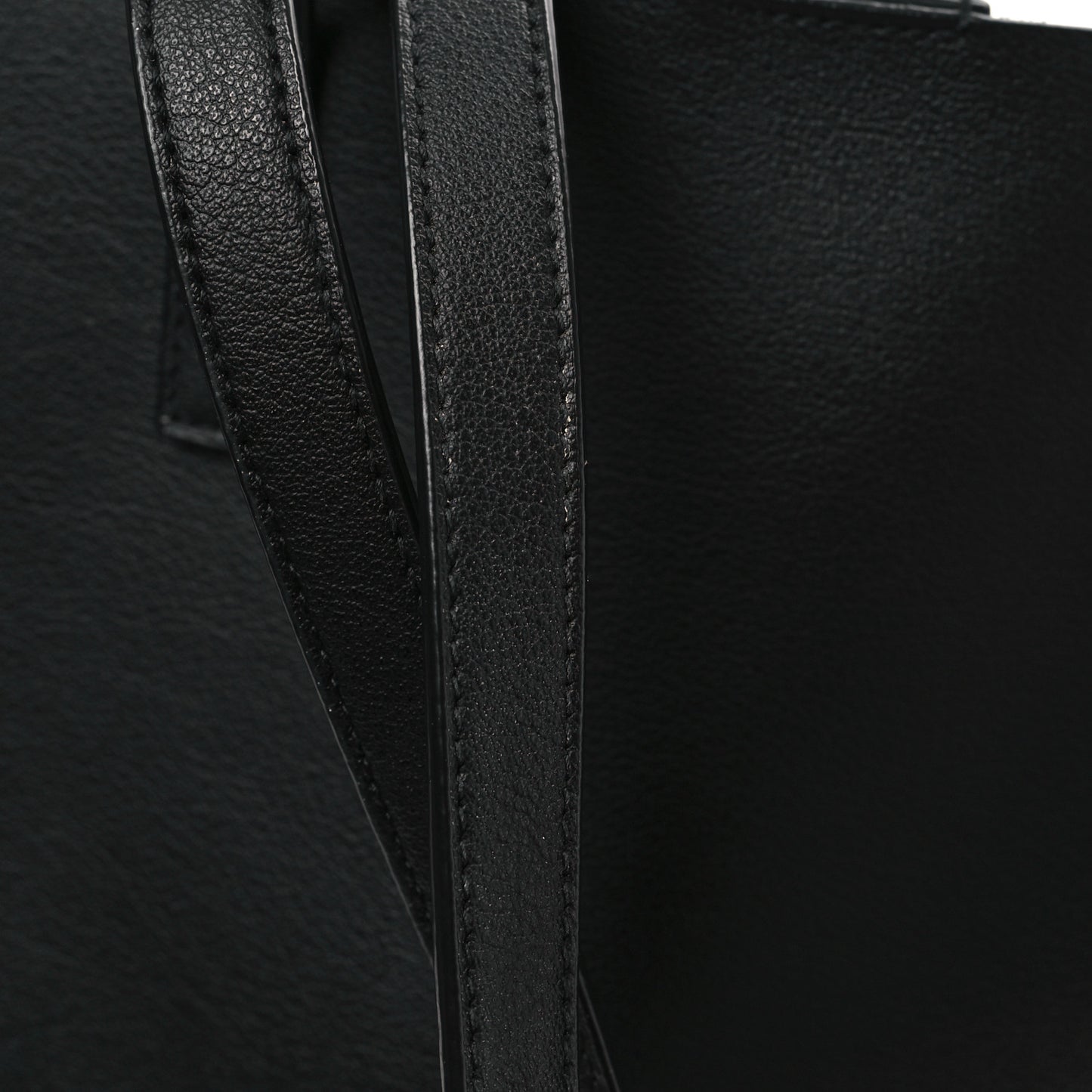 Calfskin Large Shopping Tote Black