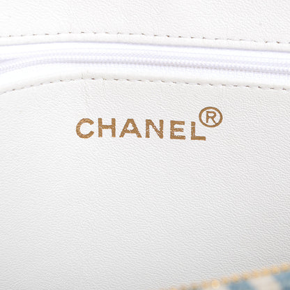 Chanel Denim Striped Shoulder Bag 6 of 8