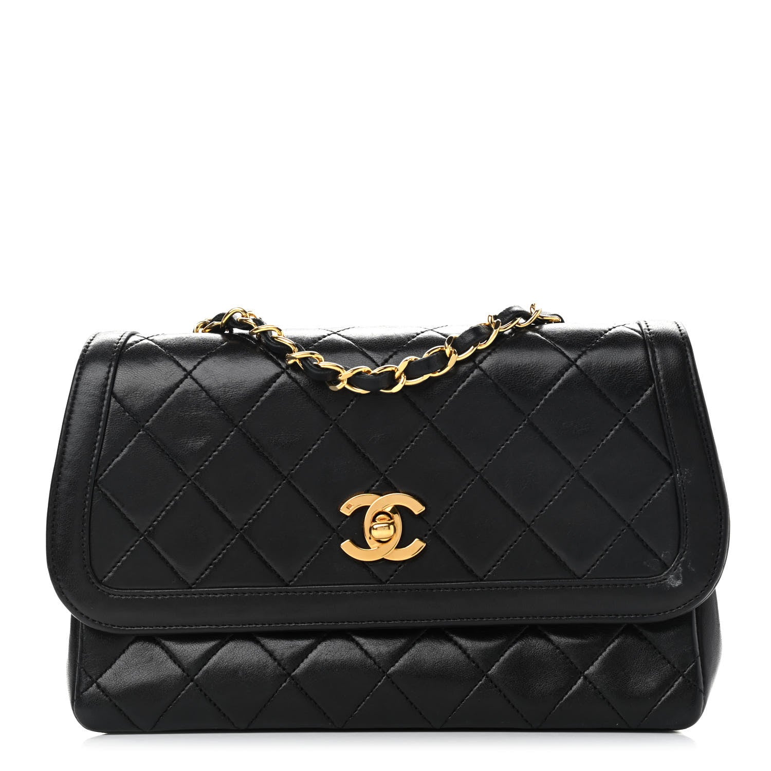 Chanel Lambskin Quilted Small Single Flap Black 1 of 11