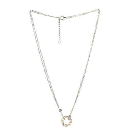 Cartier 18K Yellow Gold 2 Diamond LOVE Necklace 3 of 7