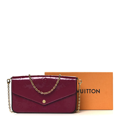 Louis Vuitton Vernis Felicie Chain Wallet Magenta 14 of 14