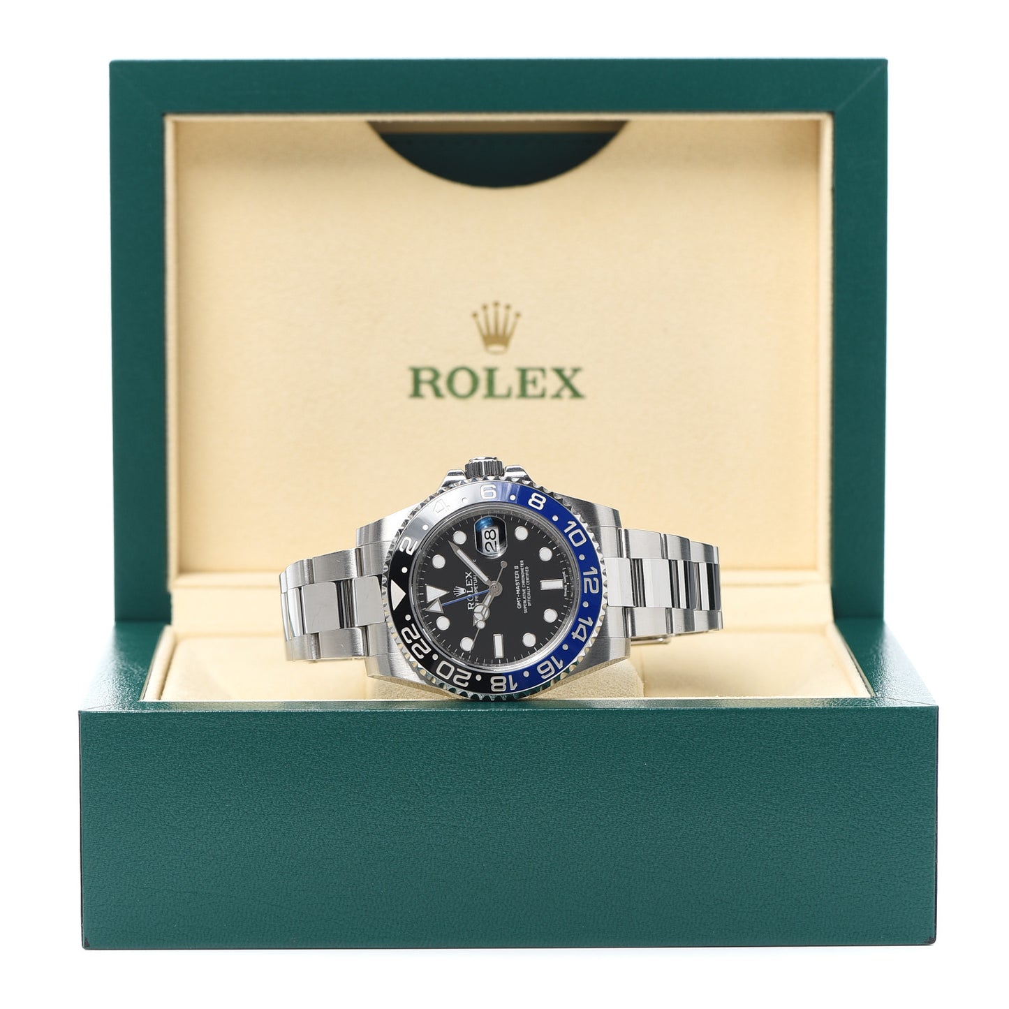 Stainless Steel 40mm Oyster Perpetual Date GMT Master II Batman Watch Black 116710BLNR